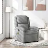 Image de Fauteuil De Massage Inclinable Gris Clair Tissu Vidaxl