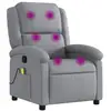 Image de Vidaxl fauteuil de massage inclinable gris clair tissu