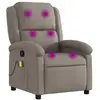Image de Vidaxl fauteuil de massage inclinable taupe tissu
