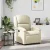 Image de Fauteuil Inclinable Crème Similicuir Vidaxl