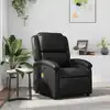 Image de Fauteuil De Massage Inclinable Noir Similicuir Vidaxl
