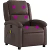 Image de Fauteuil De Massage Inclinable Marron Similicuir Vidaxl