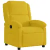 Image de Fauteuil Inclinable Jaune Velours Vidaxl