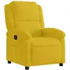 Image de Vidaxl fauteuil inclinable jaune velours