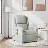 Image de Fauteuil De Massage Inclinable Gris Clair Velours Vidaxl