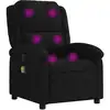 Image de Fauteuil De Massage Inclinable Noir Velours Vidaxl