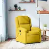 Image de Fauteuil De Massage Inclinable Jaune Velours Vidaxl