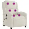 Image de Vidaxl fauteuil de massage inclinable crème velours