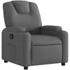 Image de Vidaxl fauteuil inclinable en tissu gris foncé