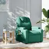 Image de Fauteuil De Massage Inclinable Vert Foncé Tissu Vidaxl