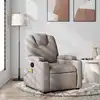 Image de Fauteuil De Massage Inclinable Taupe Tissu Vidaxl