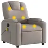 Image de Vidaxl fauteuil de massage inclinable taupe tissu