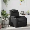 Image de Fauteuil Inclinable En Similicuir Noir Vidaxl