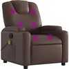 Image de Fauteuil De Massage Inclinable Marron Similicuir Vidaxl