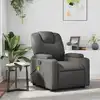 Image de Fauteuil De Massage Inclinable Gris Similicuir Vidaxl