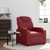 Image de Fauteuil De Massage Inclinable Rouge Bordeaux Similicuir Vidaxl