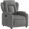 Image de Vidaxl fauteuil inclinable en tissu gris foncé