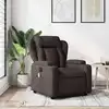 Image de Fauteuil De Massage Inclinable Marron Foncé Tissu Vidaxl