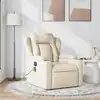 Image de Fauteuil De Massage Inclinable Crème Tissu Vidaxl