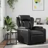 Image de Fauteuil Inclinable En Similicuir Noir Vidaxl