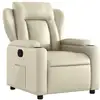 Image de Vidaxl fauteuil inclinable crème similicuir