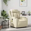 Image de Fauteuil Inclinable De Massage Crème Similicuir Vidaxl