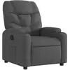 Image de Vidaxl fauteuil inclinable en tissu gris foncé