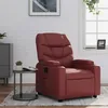 Image de vidaXL Fauteuil Inclinable Chaise de Relaxation avec Porte-gobelets Siège avec Dossier et Accoudoirs Salon Moderne Rouge 372469