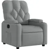 Image de Fauteuil Inclinable Gris Clair Tissu Vidaxl