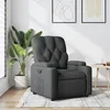 Image de vidaXL Fauteuil inclinable en tissu gris foncé 372480