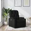 Image de Fauteuil Inclinable Noir Tissu Vidaxl