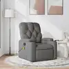 Image de Fauteuil De Massage Inclinable Gris Foncé Tissu Vidaxl
