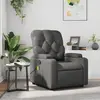 Image de Fauteuil De Massage Inclinable Gris Similicuir Vidaxl