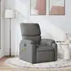 Image de Fauteuil De Massage Inclinable Gris Foncé Tissu Vidaxl