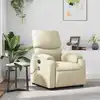 Image de Fauteuil Inclinable De Massage Crème Similicuir Vidaxl
