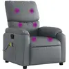 Image de Fauteuil De Massage Inclinable Gris Similicuir Vidaxl