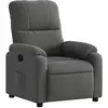 Image de Fauteuil Inclinable Gris Foncé Tissu Microfibre Vidaxl