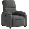Image de Vidaxl fauteuil inclinable gris foncé tissu microfibre