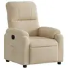 Image de Vidaxl fauteuil inclinable crème tissu microfibre