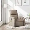 Image de Fauteuil Inclinable De Massage Taupe Tissu Microfibre Vidaxl
