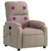 Image de Vidaxl fauteuil inclinable de massage taupe tissu microfibre
