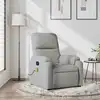 Image de Fauteuil Inclinable De Massage Gris Clair Tissu Microfibre Vidaxl