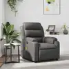 Image de Fauteuil De Massage Inclinable Gris Similicuir Vidaxl