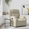Image de Fauteuil Inclinable Crème Similicuir Vidaxl