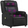 Image de Fauteuil De Massage Inclinable Noir Similicuir Vidaxl