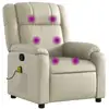 Image de Vidaxl fauteuil inclinable de massage crème similicuir