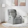 Image de Fauteuil De Massage Inclinable Gris Clair Tissu Vidaxl