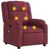 Image de Vidaxl fauteuil de massage inclinable rouge bordeaux tissu