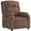 Image de Vidaxl fauteuil de massage inclinable marron tissu