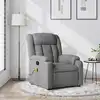 Image de Fauteuil De Massage Inclinable Gris Clair Tissu Vidaxl
